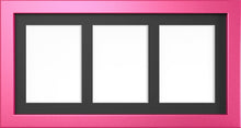 MODERN MULTI PICTURE PHOTO FRAME FOR 3 IMAGES OF 7"X5" WITH QUALITY BLACK MOUNT - Framesplus.co.uk