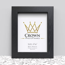Black White Oak Photo Frame for 8x6 Inches (20.3 x 15.2 cm) Picture Photo, Stand or Hang - Framesplus.co.uk