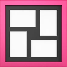 MODERN MULTI PICTURE PHOTO FRAME FOR 4 IMAGES OF 6"X4" WITH QUALITY BLACK MOUNT - Framesplus.co.uk