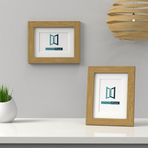 Classic Range Oak Picture Photo Poster Frame with White Mount