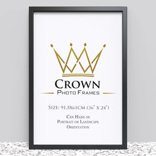 Crown Black White Oak Photo Frame for 91.5 x 61 cm (36x24 Inches) Picture Photo Poster, Hang on wall in both Landscape and Portrait - Framesplus.co.uk