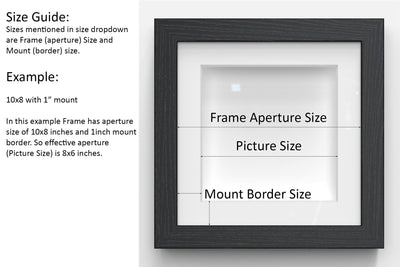 Box Range Black 25mm Deep Picture Display Frame with 1