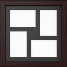 MODERN MULTI PICTURE PHOTO FRAME FOR 4 IMAGES OF 6"X4" WITH QUALITY BLACK MOUNT - Framesplus.co.uk