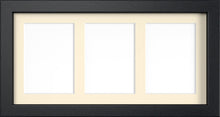 MODERN MULTI PICTURE PHOTO FRAME FOR 3 IMAGES OF 7"X5" WITH QUALITY IVORY MOUNT - Framesplus.co.uk