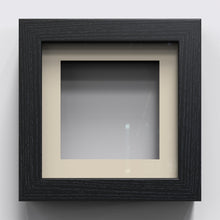 Box Range Black 25mm Deep Picture Display Frame with 1" Ivory Mount, Memory Box Medals Memorabilia - Framesplus.co.uk