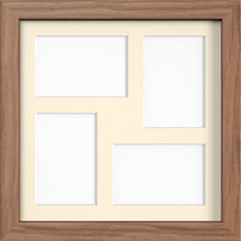 MODERN MULTI PICTURE PHOTO FRAME FOR 4 IMAGES OF 6"X4" WITH QUALITY IVORY MOUNT - Framesplus.co.uk