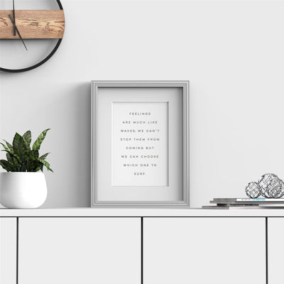 Devon Range Silver Picture Photo Poster Frame with White Mount