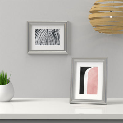 Devon Range Silver Picture Photo Poster Frame with White Mount