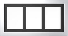 MODERN MULTI PICTURE PHOTO FRAME FOR 3 IMAGES OF 7"X5" WITH QUALITY BLACK MOUNT - Framesplus.co.uk