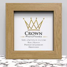 Black White Oak Photo Frame for 6x6 Inches (15.2 x 15.2 cm) Picture Photo, Stand or Hang on wall - Framesplus.co.uk