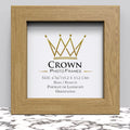 Black White Oak Photo Frame for 6x6 Inches (15.2 x 15.2 cm) Picture Photo, Stand or Hang on wall