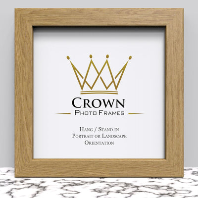 Black White Oak Photo Frame for 23 x 23 cm (9.1x9.1 Inches) Picture Photo, Stand or Hang on wall in both
