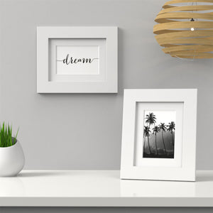 Excel Range White Picture Photo Poster Frame with White Mount