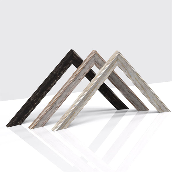 Exmouth Range White Distressed Photo Picture Poster Frames, Large Square Small sizes, Hang or stand in Landscape or Portrait - Framesplus.co.uk