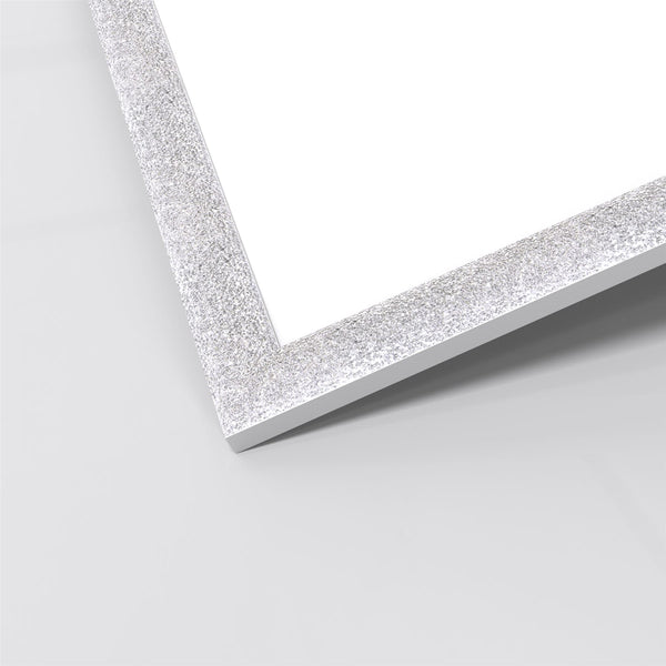 Stardust Range Silver Photo Picture Poster Frames, Large Square Small sizes, Hang or stand in Landscape or Portrait - Framesplus.co.uk