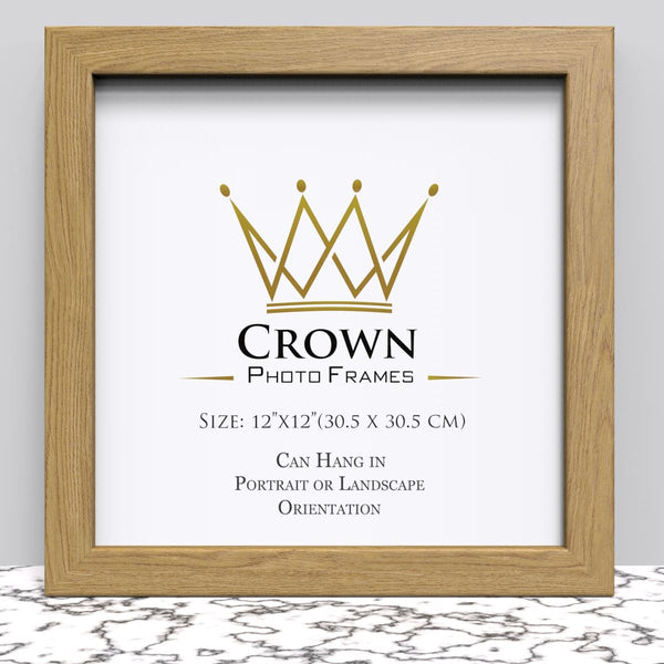 Black White Oak Photo Frame for 12x12 Inches (30.5 x 30.5 cm) Picture Photo Poster, Hang on wall - Framesplus.co.uk