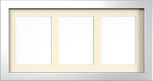 MODERN MULTI PICTURE PHOTO FRAME FOR 3 IMAGES OF 7"X5" WITH QUALITY IVORY MOUNT - Framesplus.co.uk