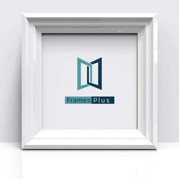 Deco Range White Photo Picture Poster Frames, Large Square Small sizes, Hang or stand in Landscape or Portrait - Framesplus.co.uk