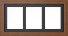 MODERN MULTI PICTURE PHOTO FRAME FOR 3 IMAGES OF 7"X5" WITH QUALITY BLACK MOUNT - Framesplus.co.uk