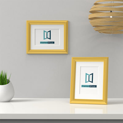 Minimo Range Gold Picture Photo Poster Frame with White Mount