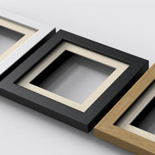Box Range Black 25mm Deep Picture Display Frame with 1" Ivory Mount, Memory Box Medals Memorabilia - Framesplus.co.uk