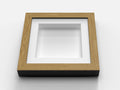 Box Range Oak 25mm Deep Picture Display Frame with 1" White Mount, Memory Box Medals Memorabilia