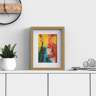 Blok Range Oak Picture Photo Poster Frame with White Mount