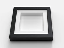 Box Range Black 25mm Deep Picture Display Frame with 1" White Mount, Memory Box Medals Memorabilia - Framesplus.co.uk