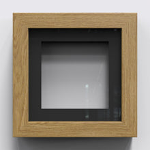 Box Range Oak 25mm Deep Picture Display Frame with 1" Black Mount, Memory Box Medals Memorabilia - Framesplus.co.uk