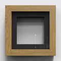 Box Range Oak 25mm Deep Picture Display Frame with 1" Black Mount, Memory Box Medals Memorabilia