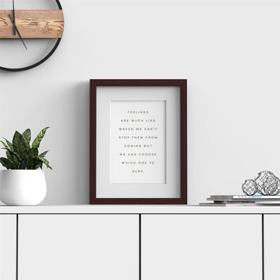Devon Range Mahogany Picture Photo Poster Frame with White Mount