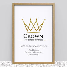 Crown Black White Oak Photo Frame for 91.5 x 61 cm (36x24 Inches) Picture Photo Poster, Hang on wall in both Landscape and Portrait - Framesplus.co.uk