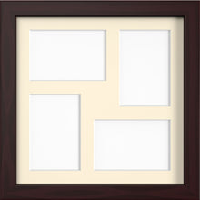 MODERN MULTI PICTURE PHOTO FRAME FOR 4 IMAGES OF 6"X4" WITH QUALITY IVORY MOUNT - Framesplus.co.uk