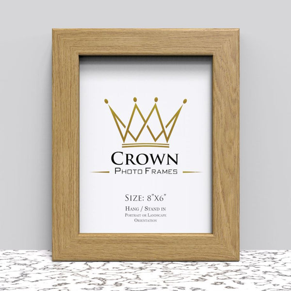 Black White Oak Photo Frame for 8x6 Inches (20.3 x 15.2 cm) Picture Photo, Stand or Hang - Framesplus.co.uk