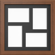 MODERN MULTI PICTURE PHOTO FRAME FOR 4 IMAGES OF 6"X4" WITH QUALITY BLACK MOUNT - Framesplus.co.uk