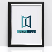 Matrix Range Black With Silver Edge Photo Picture Poster Frames, Large Square Small sizes, Hang or stand in Landscape or Portrait - Framesplus.co.uk
