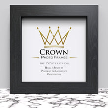 Black White Oak Photo Frame for 7x7 Inches (17.8 x 17.8 cm) Picture Photo, Stand or Hang on wall - Framesplus.co.uk