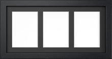 MODERN MULTI PICTURE PHOTO FRAME FOR 3 IMAGES OF 7"X5" WITH QUALITY BLACK MOUNT - Framesplus.co.uk