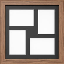 MODERN MULTI PICTURE PHOTO FRAME FOR 4 IMAGES OF 6"X4" WITH QUALITY BLACK MOUNT - Framesplus.co.uk