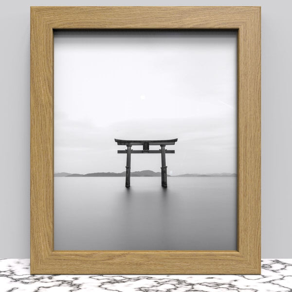 Black White Oak Photo Frame for 12x10 Inches (30.5 x 25.4 cm) Picture Photo Certificate, Stand or Hang on wall - Framesplus.co.uk