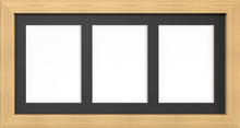 MODERN MULTI PICTURE PHOTO FRAME FOR 3 IMAGES OF 7"X5" WITH QUALITY BLACK MOUNT - Framesplus.co.uk