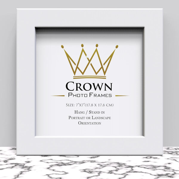 Black White Oak Photo Frame for 7x7 Inches (17.8 x 17.8 cm) Picture Photo, Stand or Hang on wall - Framesplus.co.uk