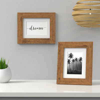 Excel Range Rustic Picture Photo Poster Frame with White Mount
