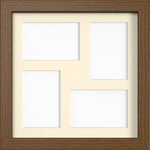 MODERN MULTI PICTURE PHOTO FRAME FOR 4 IMAGES OF 6"X4" WITH QUALITY IVORY MOUNT - Framesplus.co.uk