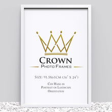 Crown Black White Oak Photo Frame for 91.5 x 61 cm (36x24 Inches) Picture Photo Poster, Hang on wall in both Landscape and Portrait - Framesplus.co.uk