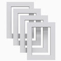 White Matt Mount Pack of 4 mounts for Picture Photo Frames Large Square all Sizes