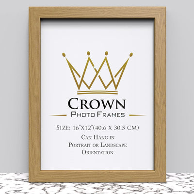 Black White Oak Photo Frame for 16x12 Inches (40.6 x 30.5 cm) Picture Photo Poster Certificate, Hang on wall