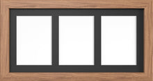 MODERN MULTI PICTURE PHOTO FRAME FOR 3 IMAGES OF 7"X5" WITH QUALITY BLACK MOUNT - Framesplus.co.uk