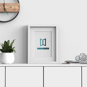 Sleek Range White Picture Photo Poster Frame with White Mount