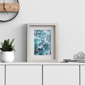 Classic Range Chrome Picture Photo Poster Frame with White Mount